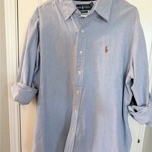 Ralph Lauren Men's Light Blue Button Down Oxford Shirt